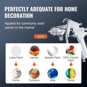 Vas sub presiune VEVOR pentru vopsea spray, vas sub presiune de 15 l, presiune reglabila de 60 psi, vas sub presiune din otel Vas de vopsea cu pistol de pulverizare, furtunuri, manometru, pentru decorarea casei, vopsire industriala - Img 3
