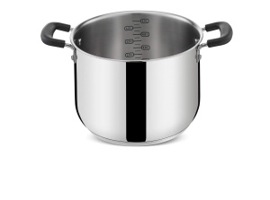 Vase de gatit Lagostina Pratica, 22 cm, inox 1810, cu manere din silicon
