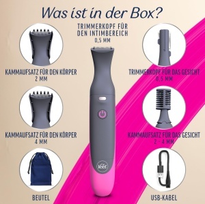 Veet Expert Intimate All-In-One Trimmer - Trimmer facial si intim 100 rezistent la apa - Img 5