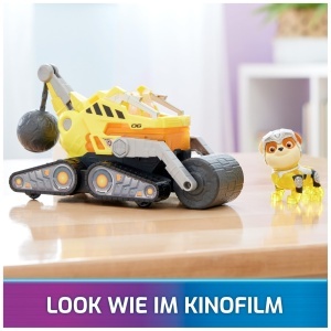 Vehicul de constructie PAW Patrol Rubble, 17 cm, cu efecte de lumina si sunet - Img 2