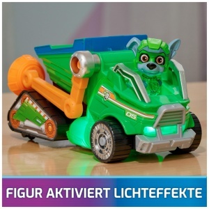 Vehicul de salvare PAW Patrol Rocky cu efecte de lumina si sunet, 17 cm - Img 3