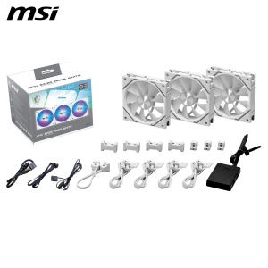 Ventilator ARGB MSI MPG EZ120 WHITE, 120 mm, PWM, design magnetic - Img 7