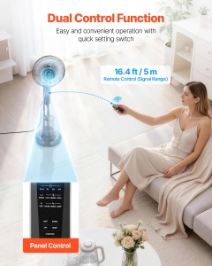 Ventilator cu spray VEVOR, 75W, rezervor 3L, 3 moduri, telecomanda - Img 6