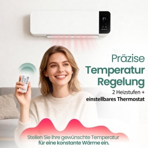 Ventilator de incalzire EMERIO FH-133172, 2000W, cu termostat si oscilatie - Img 3
