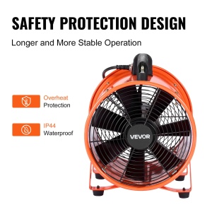 Ventilator industrial VEVOR BT-SHT10A-U, 300W, 2922 m3h, IP44 - Img 5