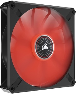 Ventilator PC Corsair ML140 LED ELITE, 140mm, 1600 RPM, LED rosu