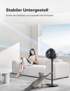 Ventilator Pelonis Reglabil pe Inaltime Oscilant Ultra Silentios Negru - Img 4