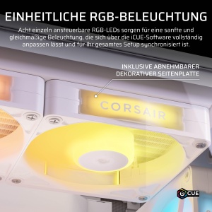 Ventilator RGB PWM CORSAIR iCUE LINK RX120 II, 120 mm, Alb - Img 5