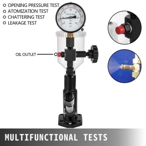 VEVOR 600 Bar Echipament de testare a injectorului 0.8L Manometru de combustibil, duza injector Echipament de testare la scara dubla Injectoare Tester Dispozitiv de diagnosticare in motor diesel - Img 6