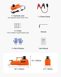 VEVOR Electric Jack 15T Cric foarfeca electric reglabil cu capacitate mare de incarcare, inlocuire 12V pentru schimbarea anvelopelor cu putere dubla si lumina LED, set de cric pentru camion SUV Sedan - Img 7
