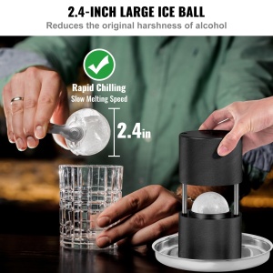 VEVOR Presa pentru Eiskugeln KH-B02-2 Aluminiu Negru Compacta - Img 4