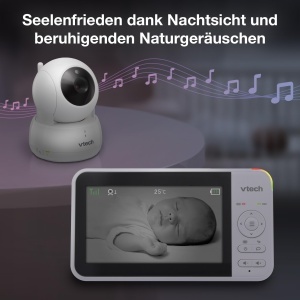 Video Baby Monitor VTech VM924-2 Ecran LCD 5 inch 2 camere Night Vision 300m Raza - Img 7