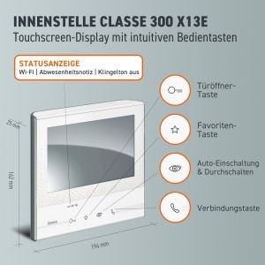 Video-Interfon BTICINO Classe 300 X13E cu Touchscreen de 7, Alb - Img 4