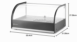 Vitrina de incalzire HENDI, reglare temperatura 85C, inox, 400W, 554x376x311mm - Img 11