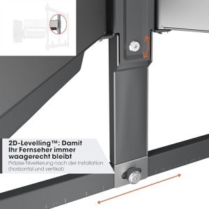 Vogel's TVM 5857 - Suport de perete TV extrem de stabil, pivotant, cu brate duble pentru televizoare mari si grele de pana la 100 inchi si 75 kg, testat TUV, pivotant pana la 120deg, max. VESA 600x400, universal - Img 8