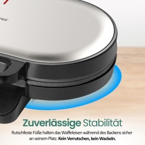 Waffeleisen EMERIO WM-123356 pentru 10 Wafle in Forma de Inima, 1200W, Antiaderent - Img 7