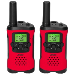 Walkie Talkie Alecto FR-115 - Set 2 bucati, raza 7 km, 8 canale, rosu