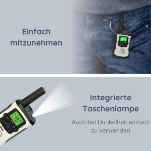 Walkie Talkie Alecto FR-175 - 7km, 8 Canale, Culoare Alb - Img 3
