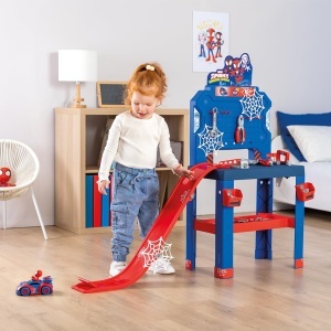 Werkbank pentru copii Smoby Spidey, 94 accesorii, 6 unelte, design supereroi - Img 5