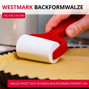Westmark Backformwalze 31402270 Roller pentru forme rotunde rosualb ergonomic - Img 2