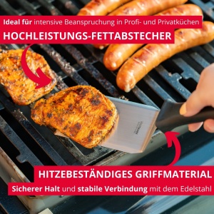 Westmark Professional Turner/Grill Spatula, Unghiulara, Rigida, Inchisa, Dimensiunea lamei: 9 x 11,5 cm, Lungime: 29 cm, Otel inoxidabil/Plastic, Master Line, Negru/Argintiu, 13442270 - Img 2