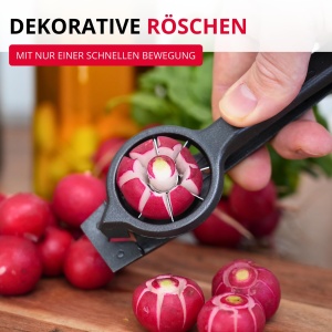 Westmark Radish Cutter Decoretto Black Edition - Decorati ridichi si lamai - Decorati bufet si salate - Antracit - Img 3