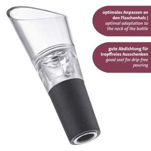 Westmark Simo Set 2 Decantoare Vin cu Ventilatie Material Plastic si Otel Inoxidabil - Img 5