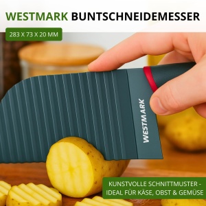 Westmark Wellenmesser 14582270 Negru-Rosu Lama Antiaderenta pentru Taieturi Decorative - Img 4