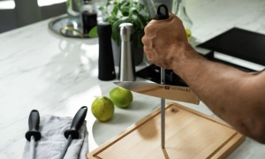 Wetzstahl ZWILLING 21 cm, cu maner din plastic, negru, verchromat - Img 5