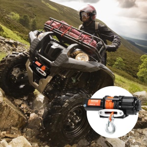 Winch Electric VEVOR P4000-1D, Capacitate 2041 kg, Motor 12V DC, IP55 - Img 8