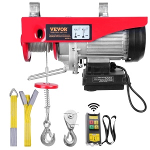 Winch electric VEVOR PAWX600-2, 600kg capacitate, 1150W, 12m inaltime ridicare