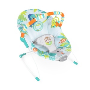 Wippe pentru bebelusi Bright Starts Rainforest Vibes cu vibratii si 2 jucarii - Img 8