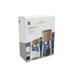 WMF Ceramill Nature Moara de sare si piper Set 2 bucati neumplute pentru sare piper ardei iute moara de sare lemn de moara de piper rasnita ceramica - Img 11