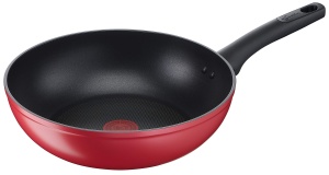 Wok Antiaderent Lagostina Mediterranea, 28 cm, Culoare Rosie