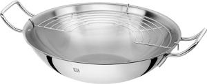 Wok din inox Zwilling Plus O32cm cu capac de sticla si gratar compatibil inductie - Img 3