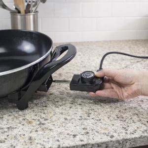 Wok electric Beper P101COS100, 1500 W, 33 cm, capacitate 5 litri - Img 5