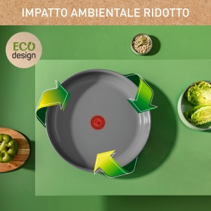 Wok Lagostina Ingenio Vivissima 26 cm Aluminiu Reciclat Antiaderent - Img 5