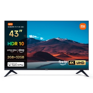 Xiaomi F, 43 inchi (109 cm), 4K UHD, Smart TV, Fire TV, Tuner triplu DVB-C/S/S2/T/T2,HDR10, MEMC,Control vocal cu Alexa, 2GB+32GB, Compatibil cu Apple AirPlay
