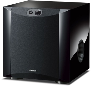 Yamaha NS-SW200 Subwoofer frontal cu port de flare rasucit patentat Bass Reflex Tube Lac de pian negru - Img 1