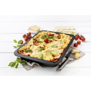 Zenker Lasagna si caserola, tava de copt de inalta calitate, 365 x 270 x 52 mm, 3700 ml, rezistenta la caldura pana la 230degC - Ideal pentru vase delicioase de cuptor, negru - Img 9