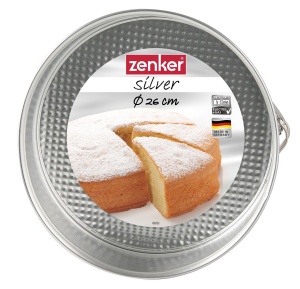Zenker Springform Silver O26 cm - Tava de copt de inalta calitate, cu baza waffled si margine caneluata, din 2 piese, rezistenta la caldura pana la +230 degC, proiectata in Germania - Img 4