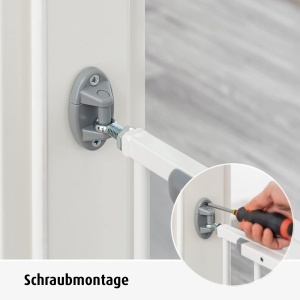 Zid de siguranta reer Basic, metal, ajustabil 68-106 cm, inaltime 75 cm - Img 3
