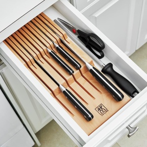 Zwilling Schubladeneinsatz pentru 12 cutite lemn de fag 41x155x48 cm natural - Img 6