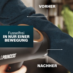 Abur textil pliabil Princess - umeras cu abur 2 in 1 cu indepartare a scamelor - ucide 99% din toate bacteriile - se incalzeste in 30 de secunde - usor - 1300 W - 332890 - Img 6