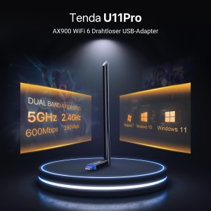 Adapter USB WLAN Tenda U11 Pro, WiFi 6, 886Mbps, antena 6dBi - Img 2