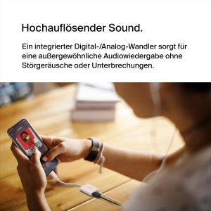 Adaptor audio si de incarcare Belkin Rockstar, USB-C, 60W, Alb - Img 4