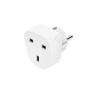 Adaptor de calatorie Hama tip E si F, mufa de calatorie tip G pentru Europa (universal pentru dispozitive din Marea Britanie, Anglia, Commonwealth, poate fi utilizat in majoritatea tarilor europene si multe altele, cu 3 pini) alb - Img 3