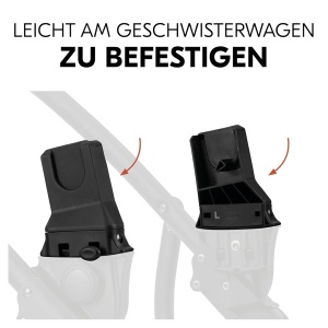 Adaptor hauck pentru carucior Duett 2 si Duett 4, compatibil cu diverse scaune auto, Negru - Img 4