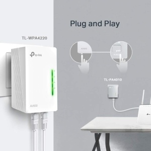 Adaptor Powerline TP-Link TL-WPA4220, 600 Mbits, WLAN 300 Mbits, PlugPlay - Img 4