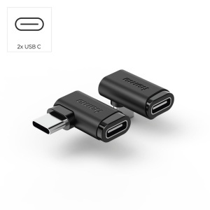Adaptor USB-C Hama 90deg 10 Gbps 240W Set 2 Bucati - Img 2